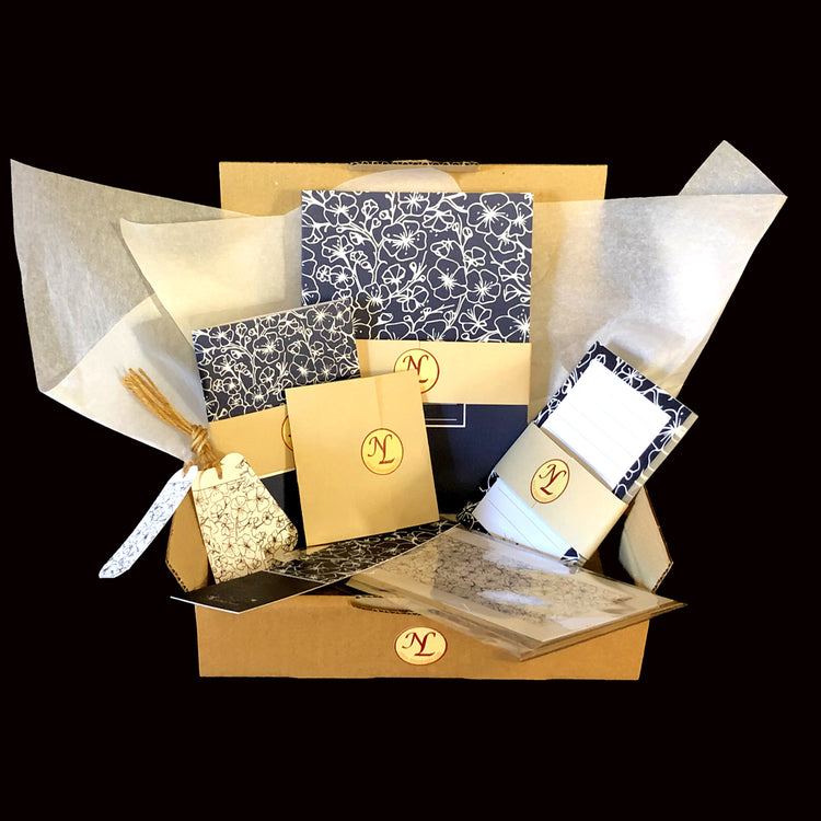 Box papeterie - Set de carnets - coffret de cartes