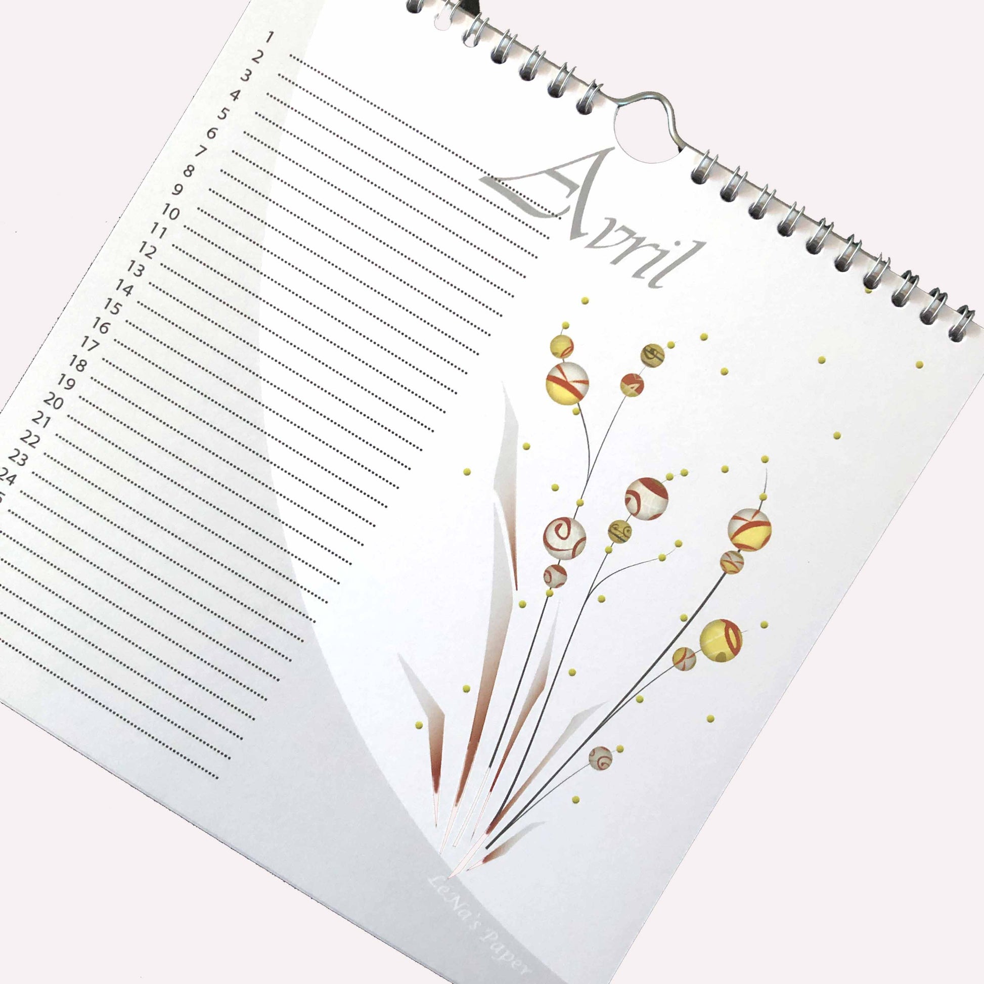 Calendrier des Anniversaires - Calendrier Perpétuel Lena's Paper