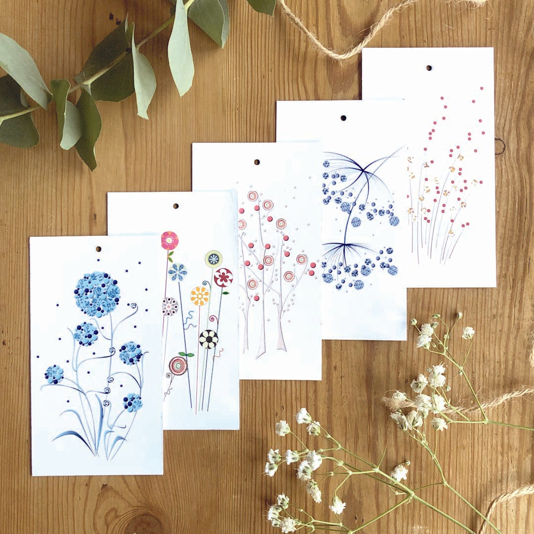 5 Etiquettes cadeaux différentes - Le Pouvoir des Fleurs Lena's Paper