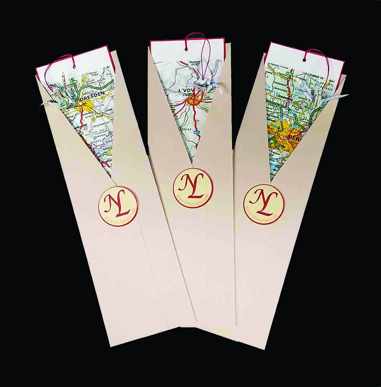 Marque Page MAP - Création Papier UNIQUE Lena's Paper