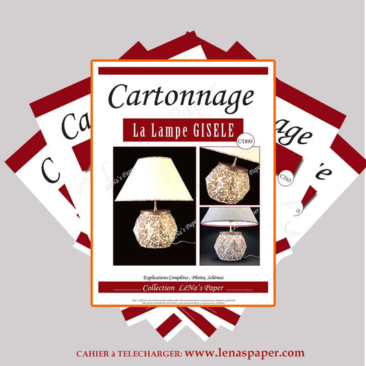 La Lampe BRUCEL -Tuto Cartonnage à télécharger (Copie) Lena's Paper