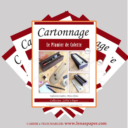 Le Plumier Coulissant de Colette -Tuto Cartonnage à télécharger (Copie) Lena's Paper