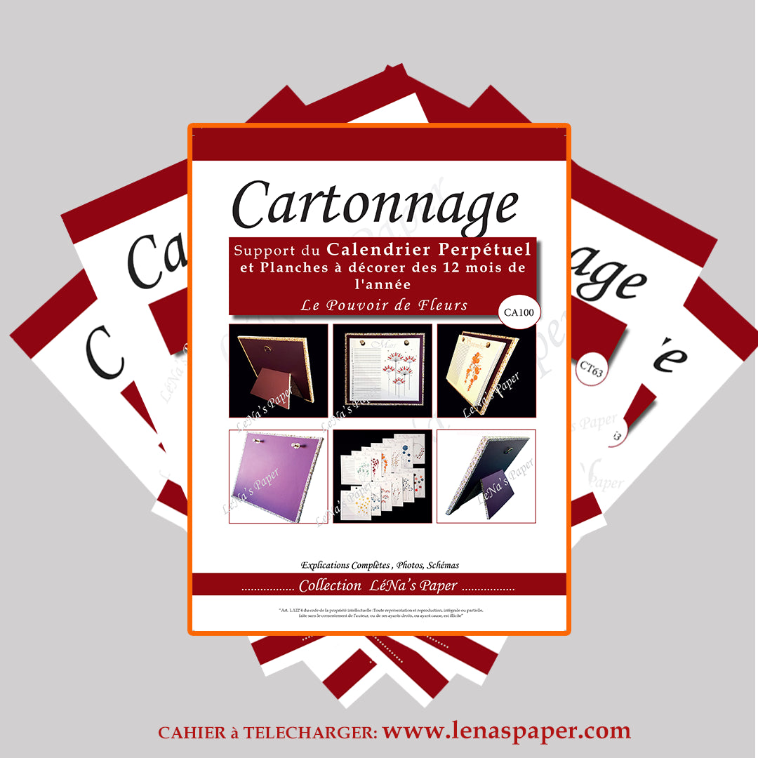 Support Calendrier perpétuel tuto téléchargeable Lena's Paper