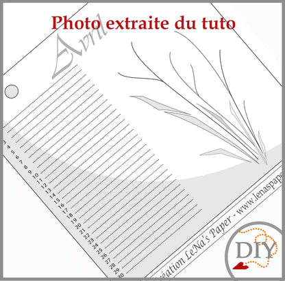 Planche Avril du Calendrier perpétuel - Tuto à Télécharger -Cartonnage niveau Débutant - DIY Lena's Paper