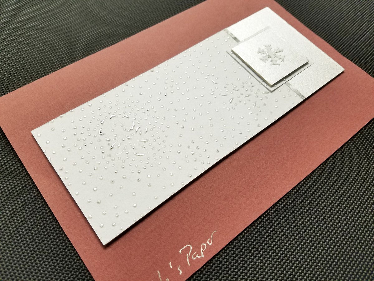 Carte double , création papier unique- Collection SNOW Lena's Paper