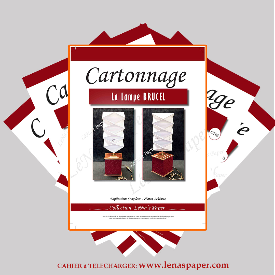 La Lampe BRUCEL -Tuto Cartonnage à télécharger (Copie) Lena's Paper