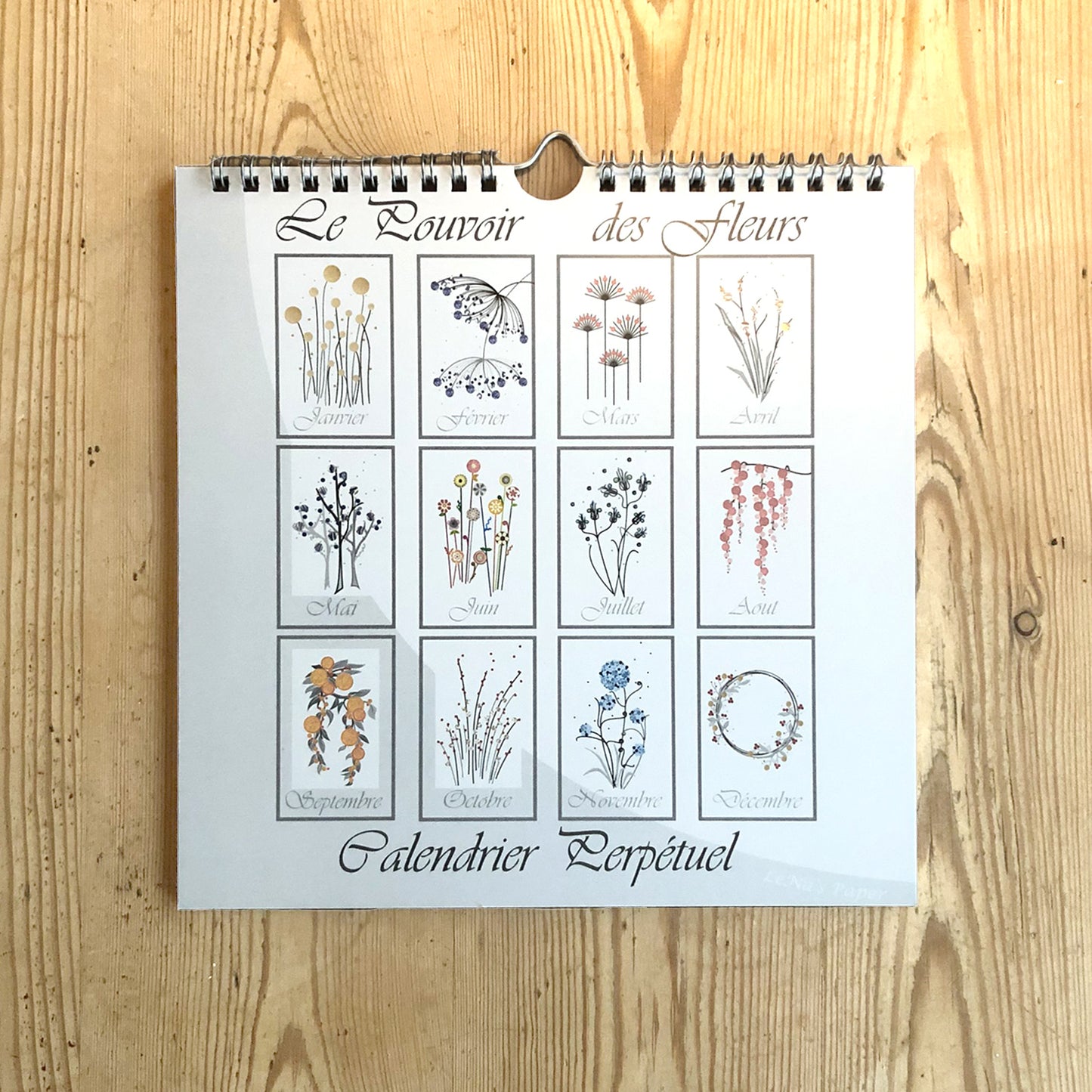 Calendrier Perpétuel Anniversaire spirale Lena's Paper