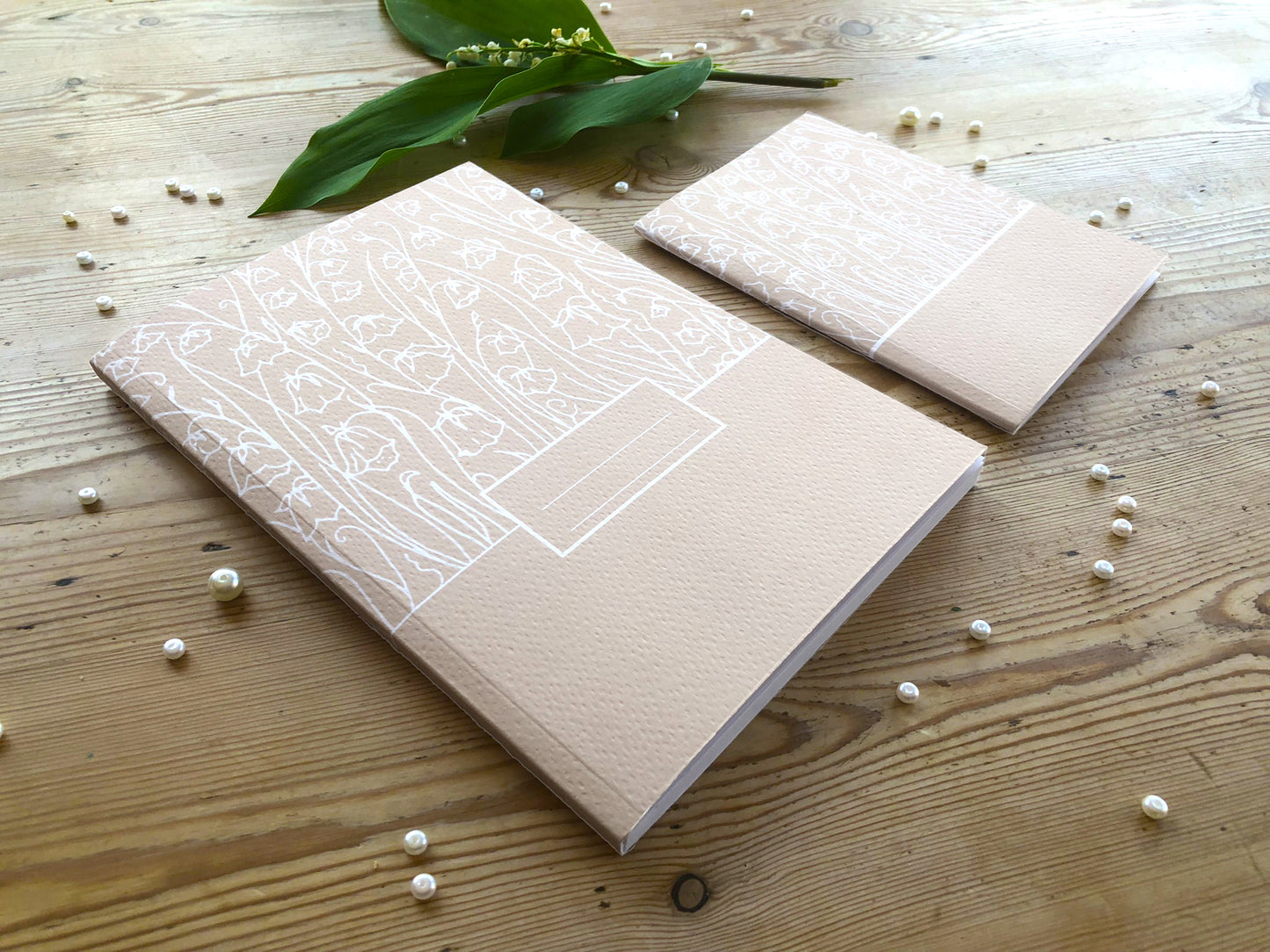 Set de 2 Carnets A5 + A6 LILY - jolie papeterie fleurie Lena's Paper