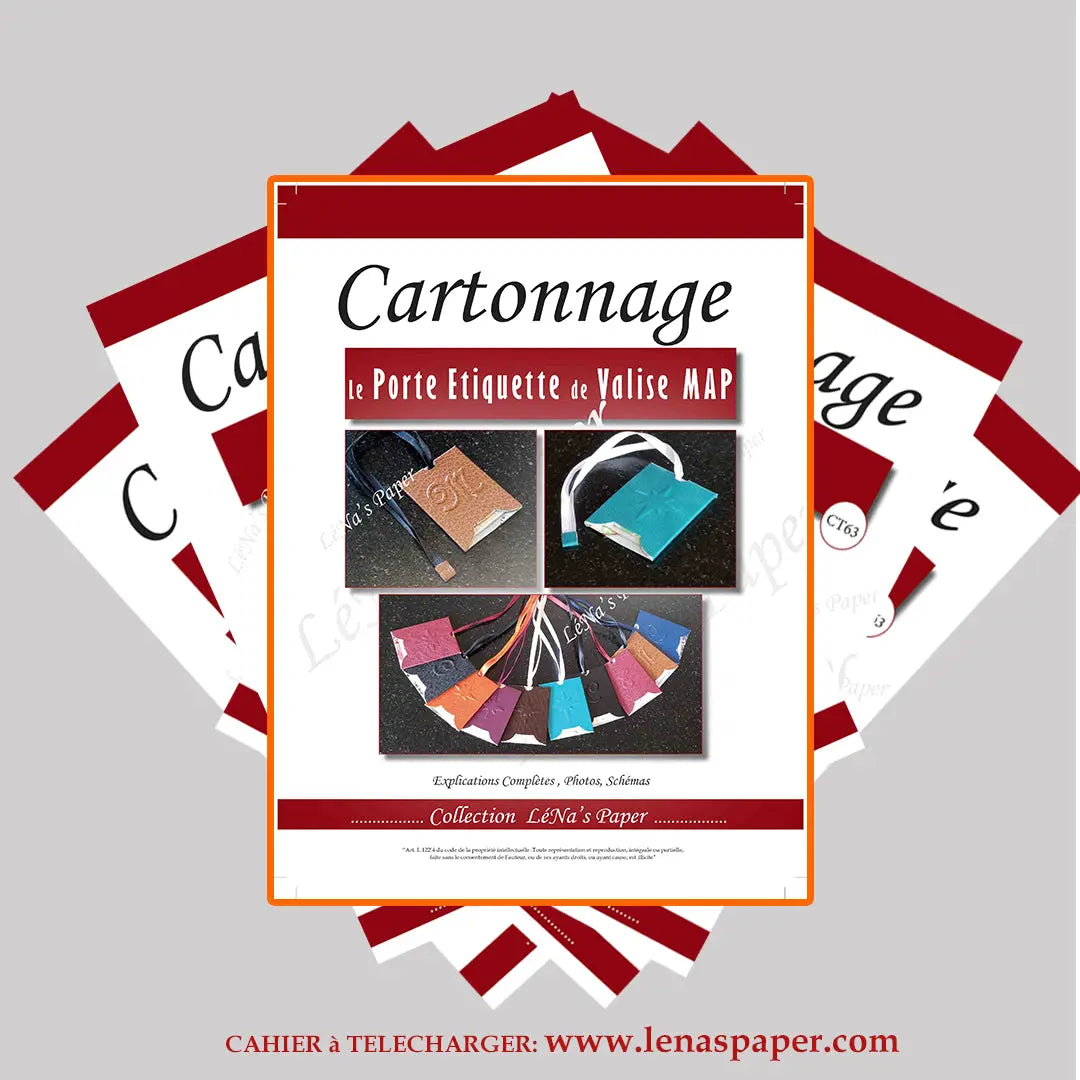 Le Porte Etiquette MAP - Tuto cartonnage à Télécharger Lena's Paper