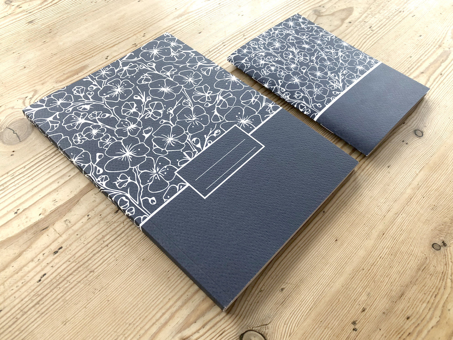 Set de 2 Carnets A5 A6 CERISIER du Japon- jolie papeterie fleurie Lena's Paper