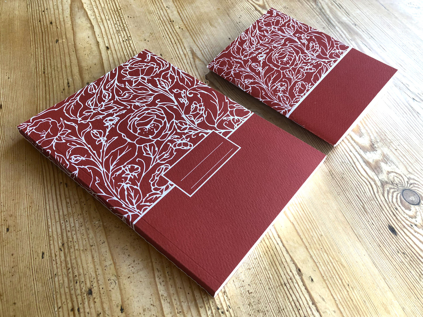 Set de 2 Carnets A5 + A6 ROSY - jolie papeterie fleurie Lena's Paper