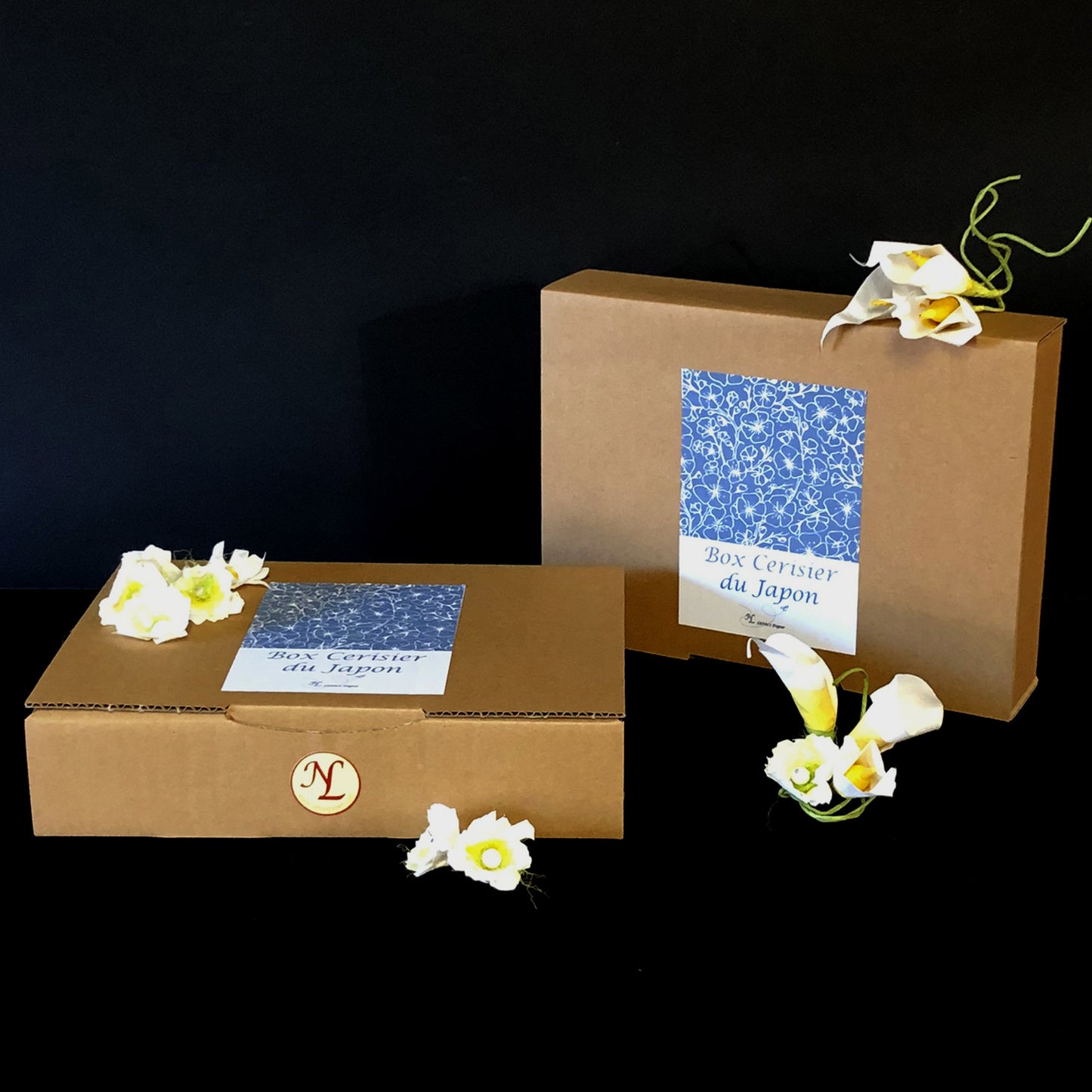 Box papeterie CERISIER du JAPON-10 articles de papeterie-coffret Lena's Paper