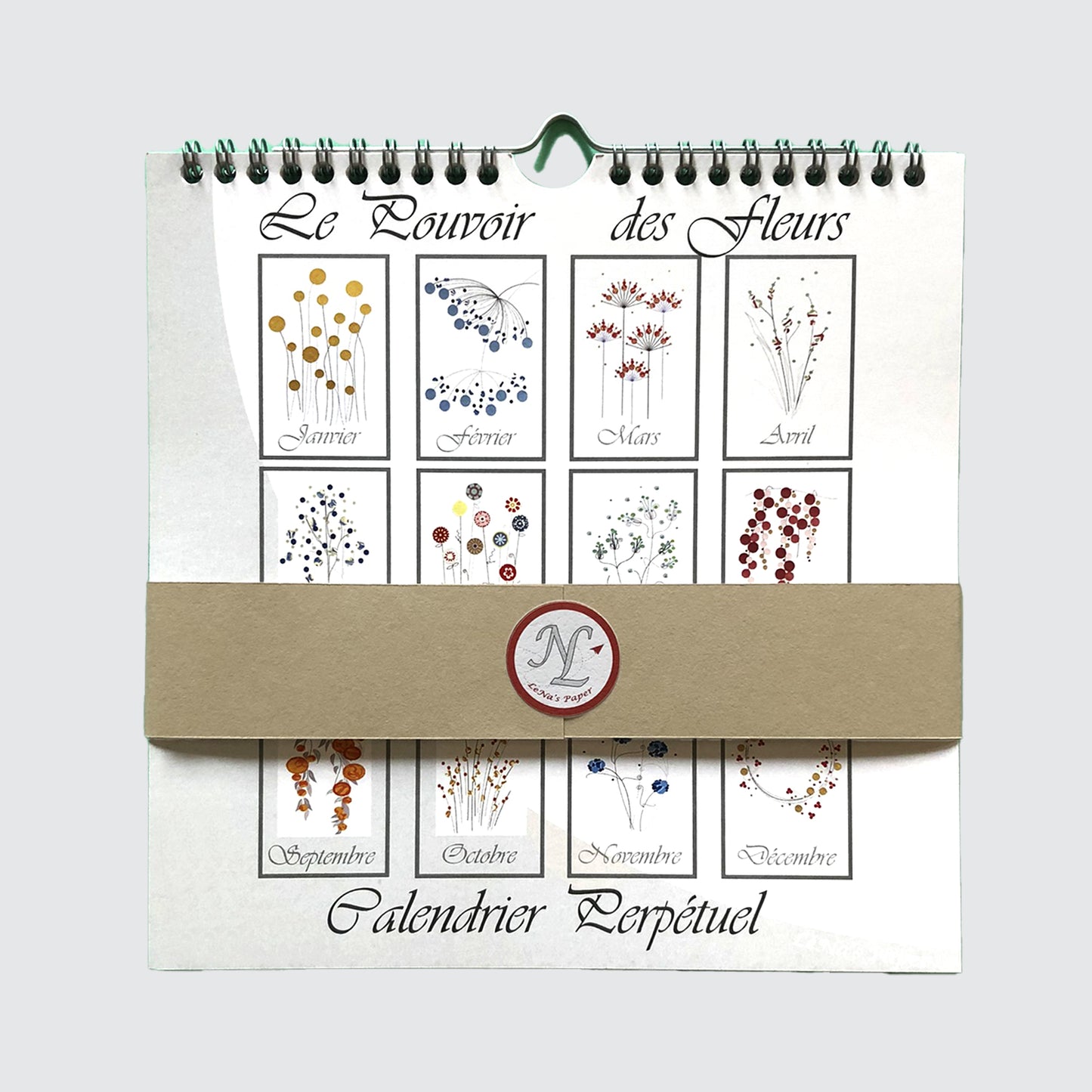 Calendrier Perpétuel Anniversaire spirale Lena's Paper