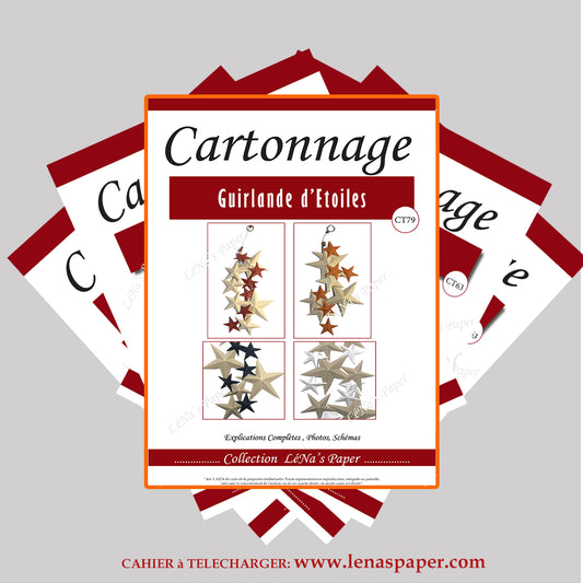 Guirlande d'étoiles-Tuto Cartonnageà télécharger Lena's Paper