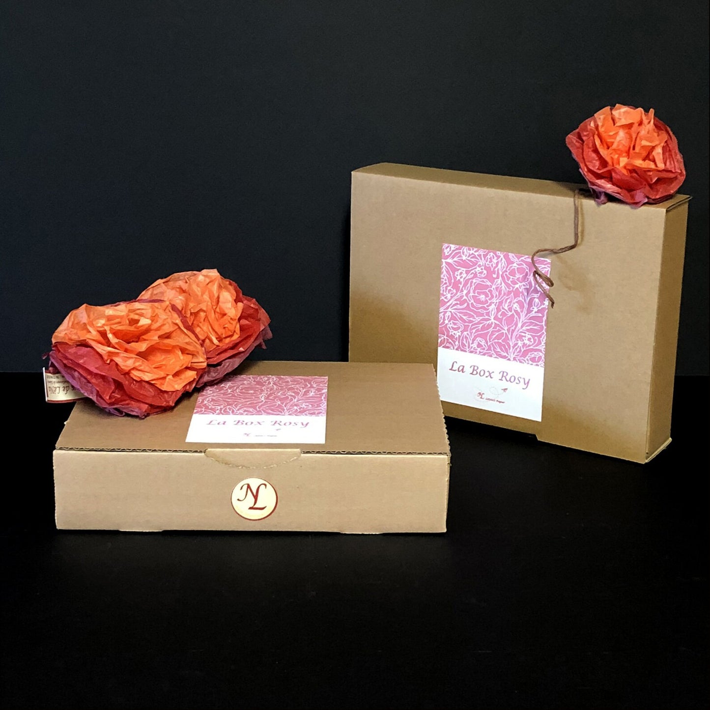 Box papeterie ROSY-10 articles de papeterie- coffret Lena's Paper