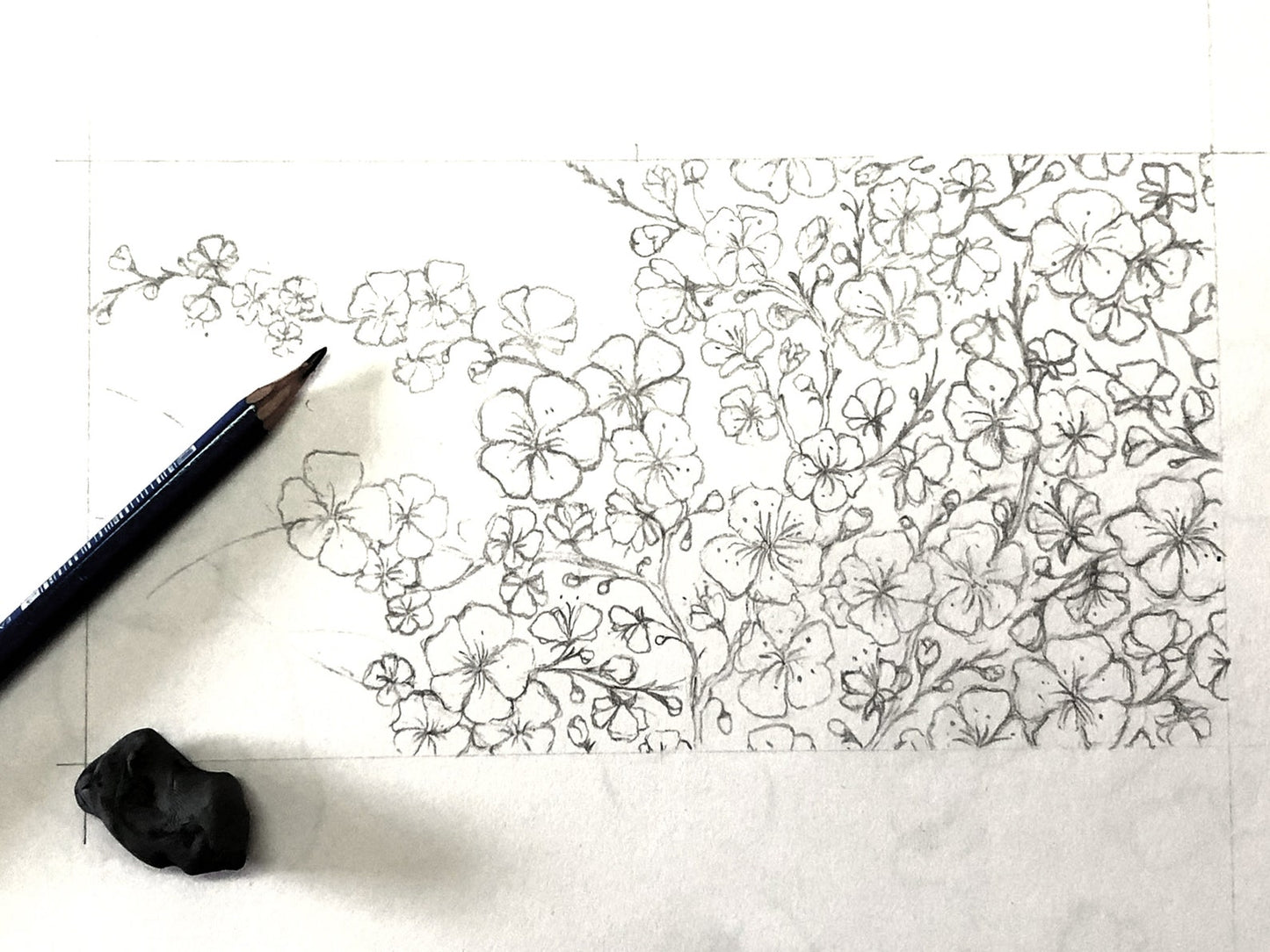 Carte Simple CERISIER du Japon + enveloppe Lena's Paper