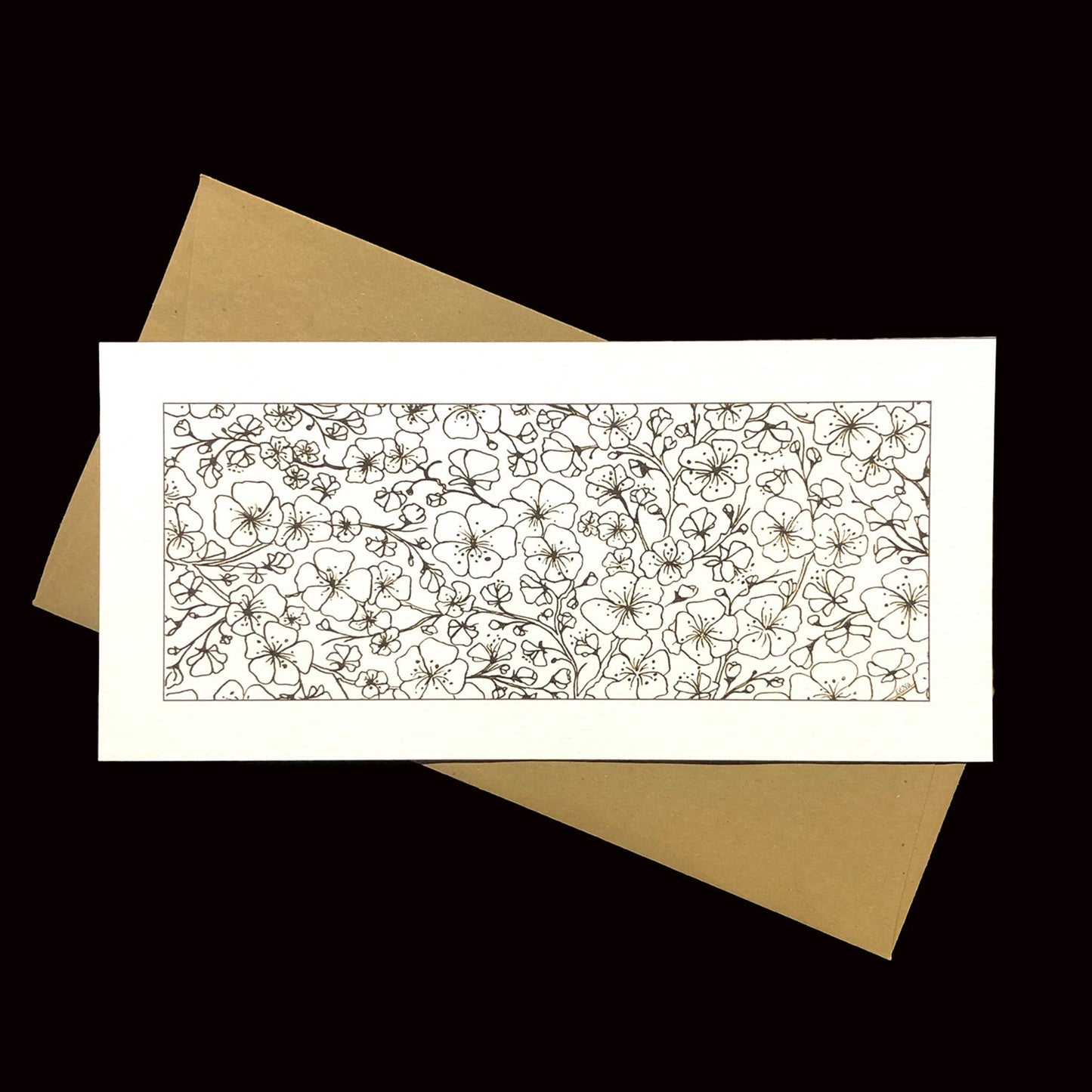 Carte Simple CERISIER du Japon + enveloppe Lena's Paper