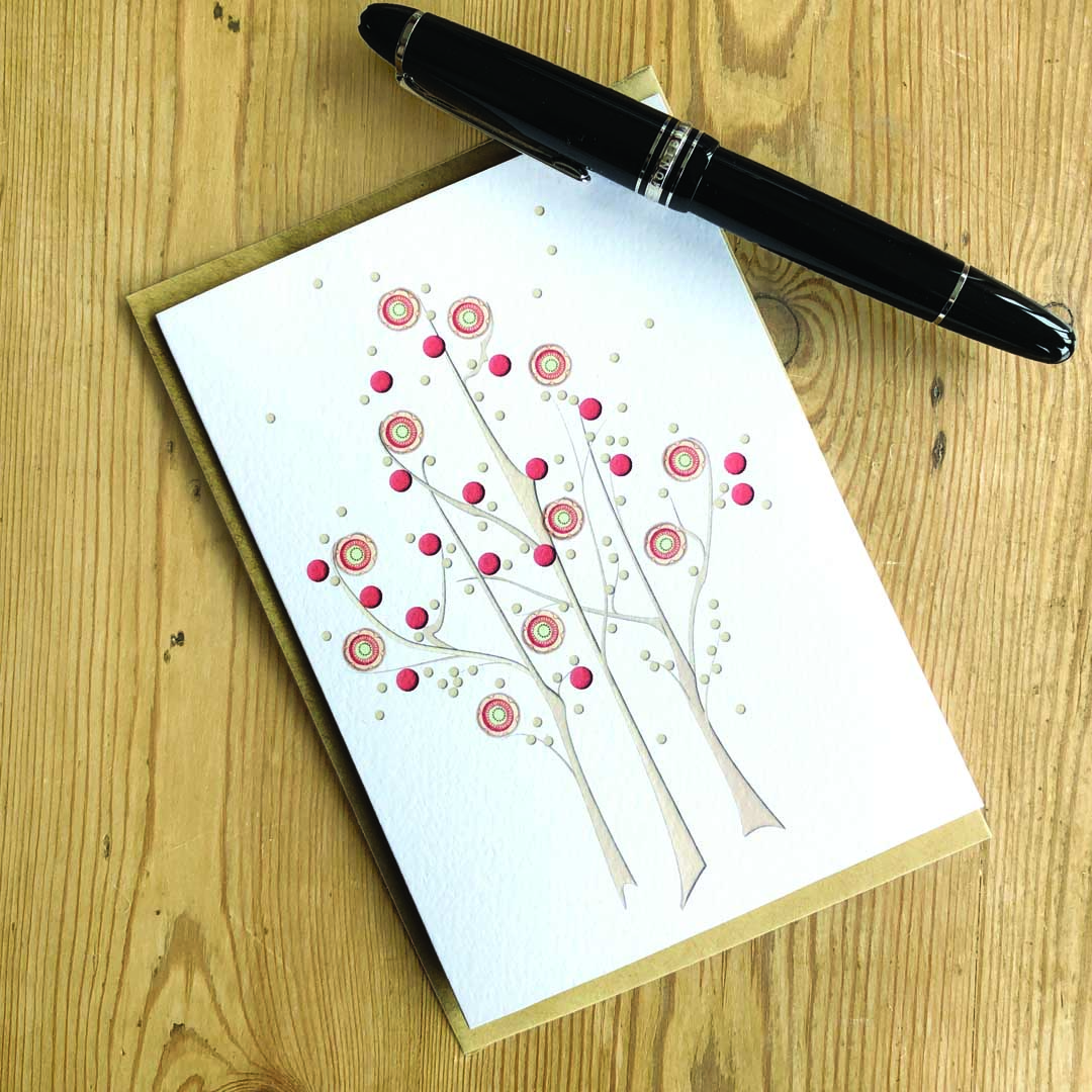 Pochette papeterie - 8 articles de papeterie fleurie - Le Pouvoir des Fleurs Lena's Paper