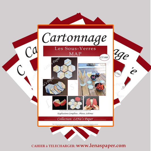 Les Dessous de Verres MAP - Tuto cartonnage à Télécharger Lena's Paper
