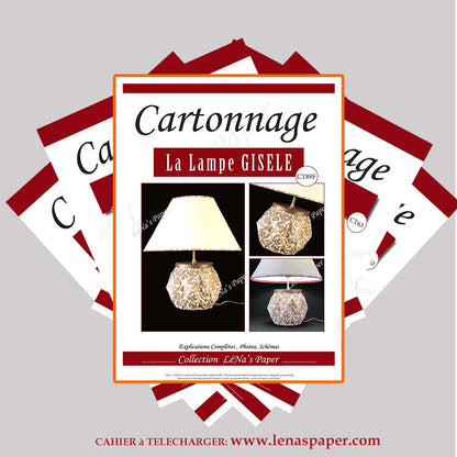 La Lampe BRUCEL -Tuto Cartonnage à télécharger (Copie) Lena's Paper