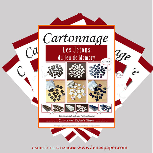 Les Jeton du Memory -Tuto Cartonnage à télécharger Lena's Paper