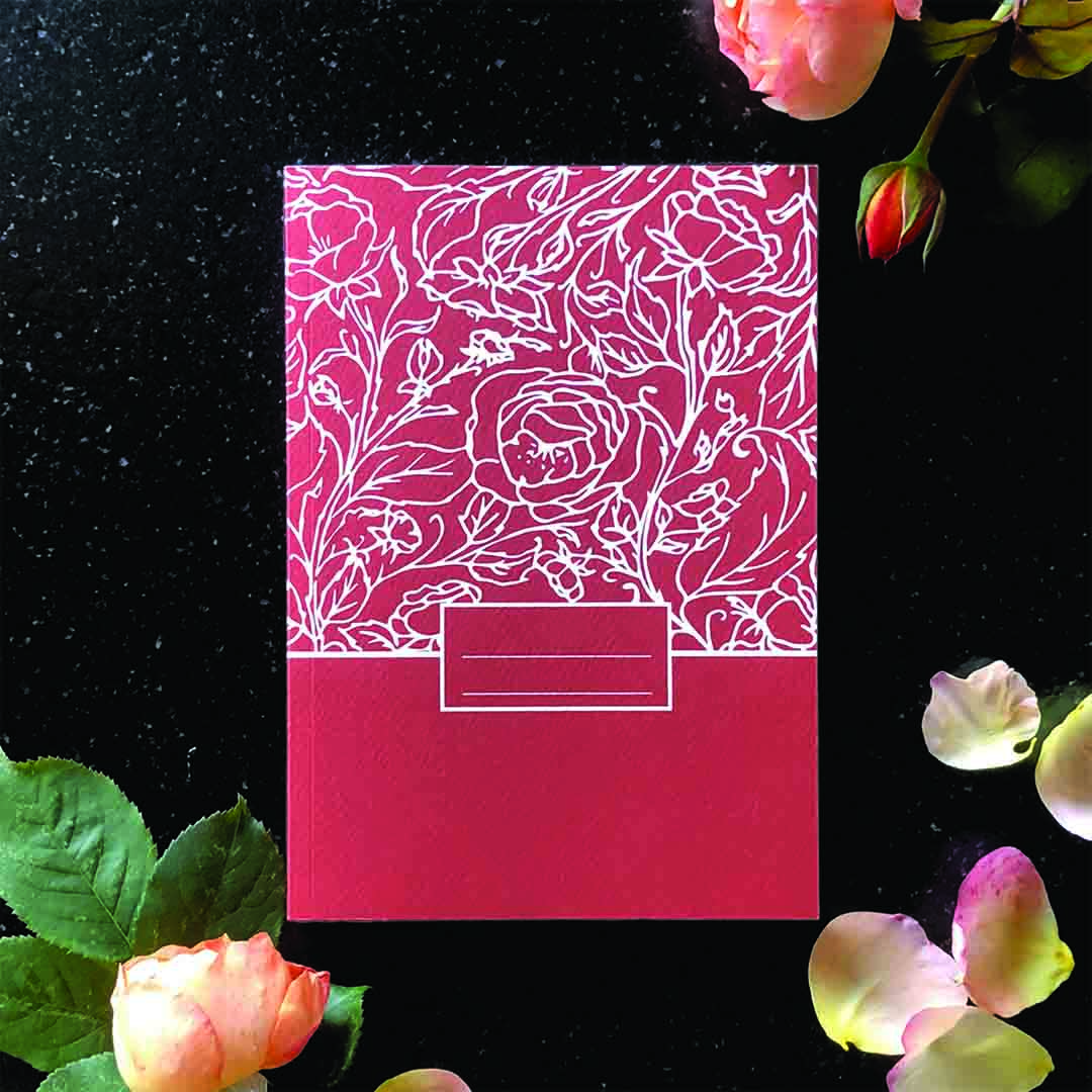 Carnet à fleurs rose - Cahier kawaii