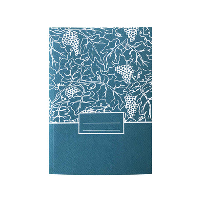 Carnet ligné A5 - Cahier de voyage vert/bleu lagune - papeterie fleurie Collection Dionys Lena's Paper