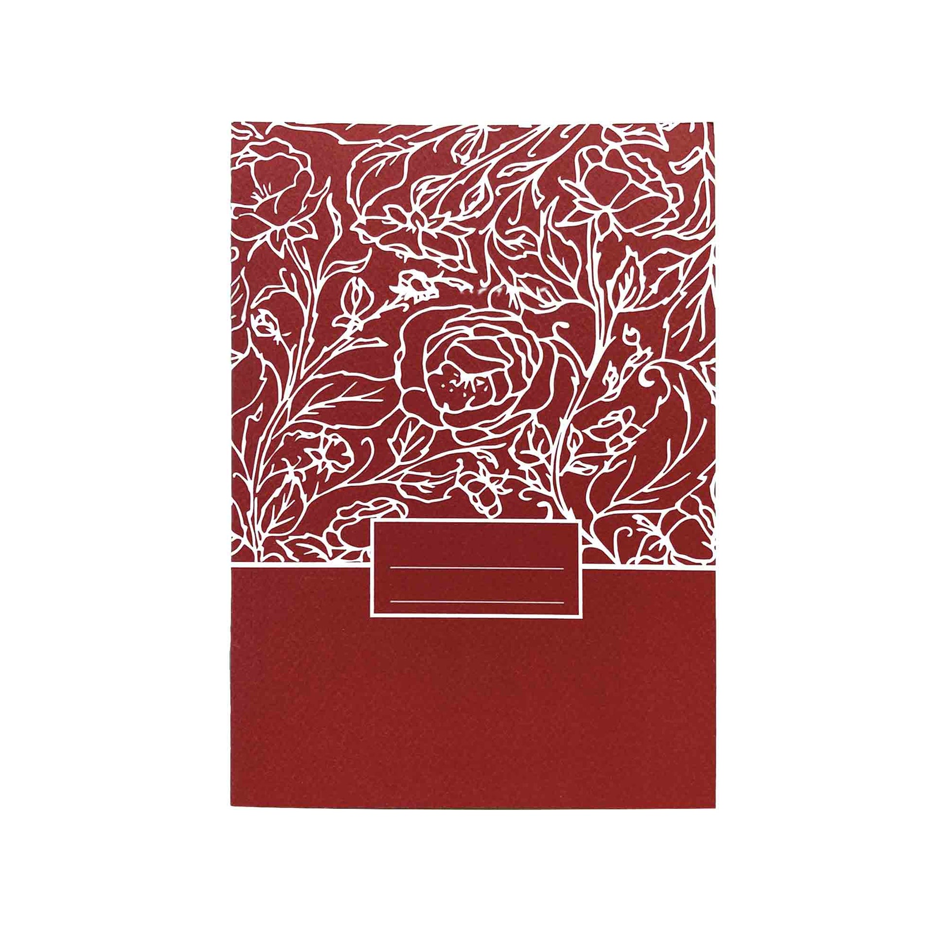 Carnet - A5 - ligné - 29 - Fleurs Dorées - Rose Avril