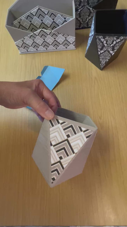 Mon Premier Pot à Crayon ZIG ZAG - Tuto cartonnage à Télécharger