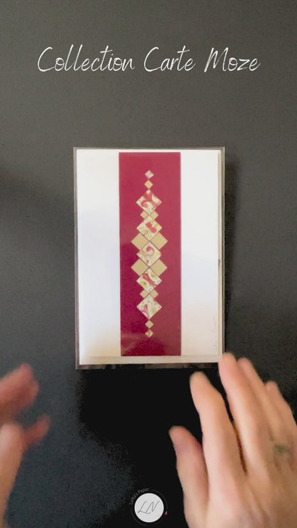 Carte double , création Papier Unique- Collection MOZE