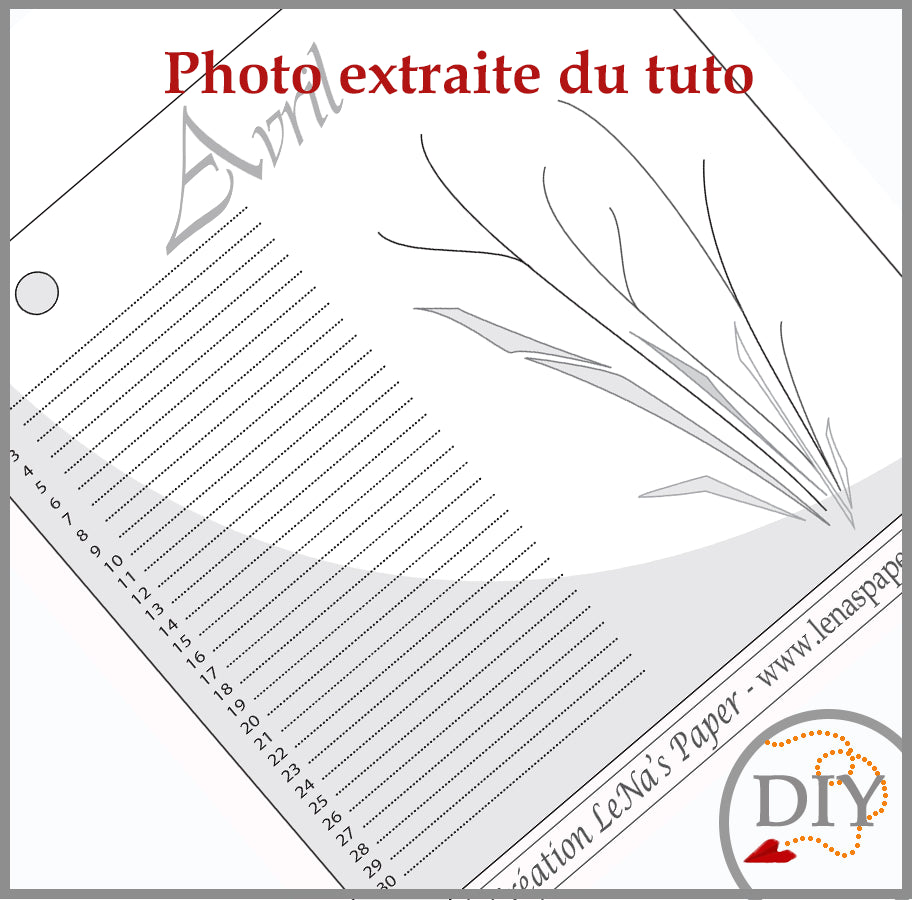 Planche Avril du Calendrier perpétuel - Tuto à Télécharger -Cartonnage niveau Débutant - DIY Lena's Paper