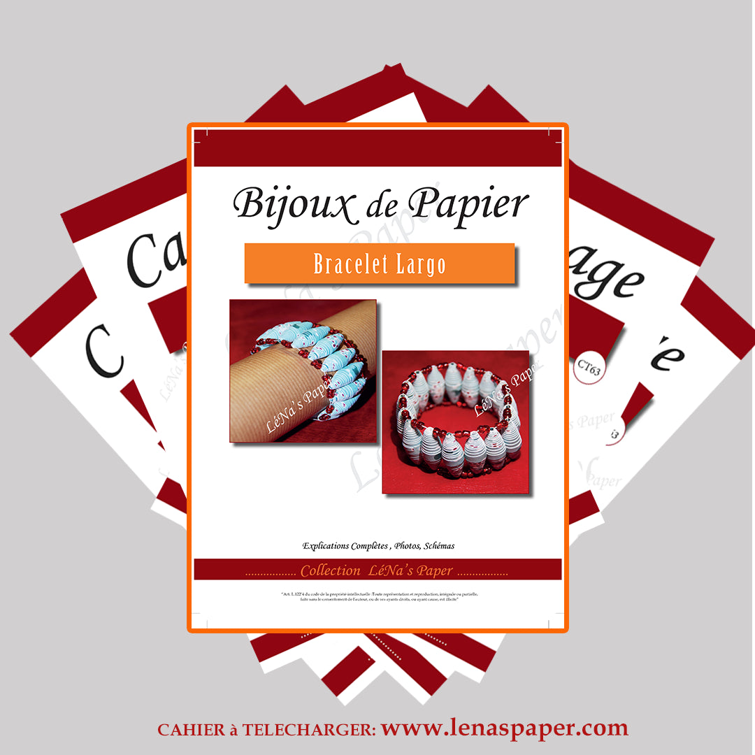 Le Bracelet Largo - Tuto à Télécharger - Bijoux de papier- Débutant - DIY LeNa's Paper