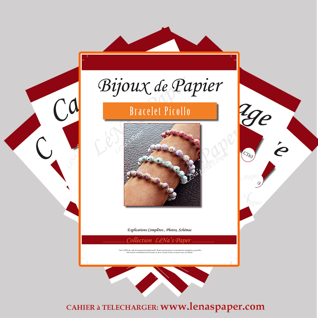 Le Bracelet Picollo - Tuto à Télécharger - Bijoux de papier- Débutant - DIY LeNa's Paper