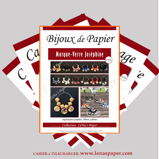 Les Marque-Verres Joséphine - Tuto cartonnage à Télécharger Lena's Paper