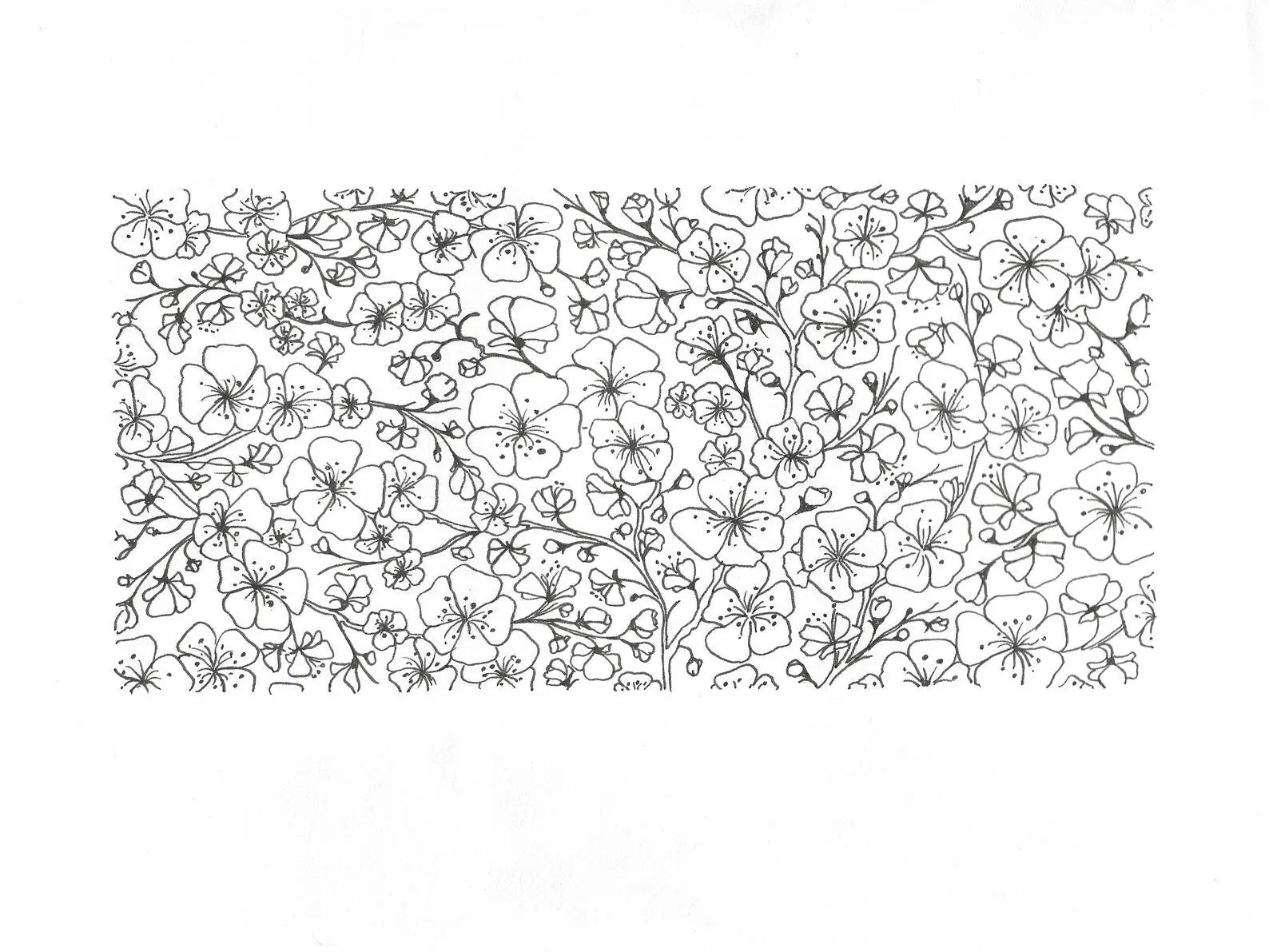 Carnet A6 CERISIER du Japon - 48 pages blanches -Papeterie japonaise fleurie Lena's Paper