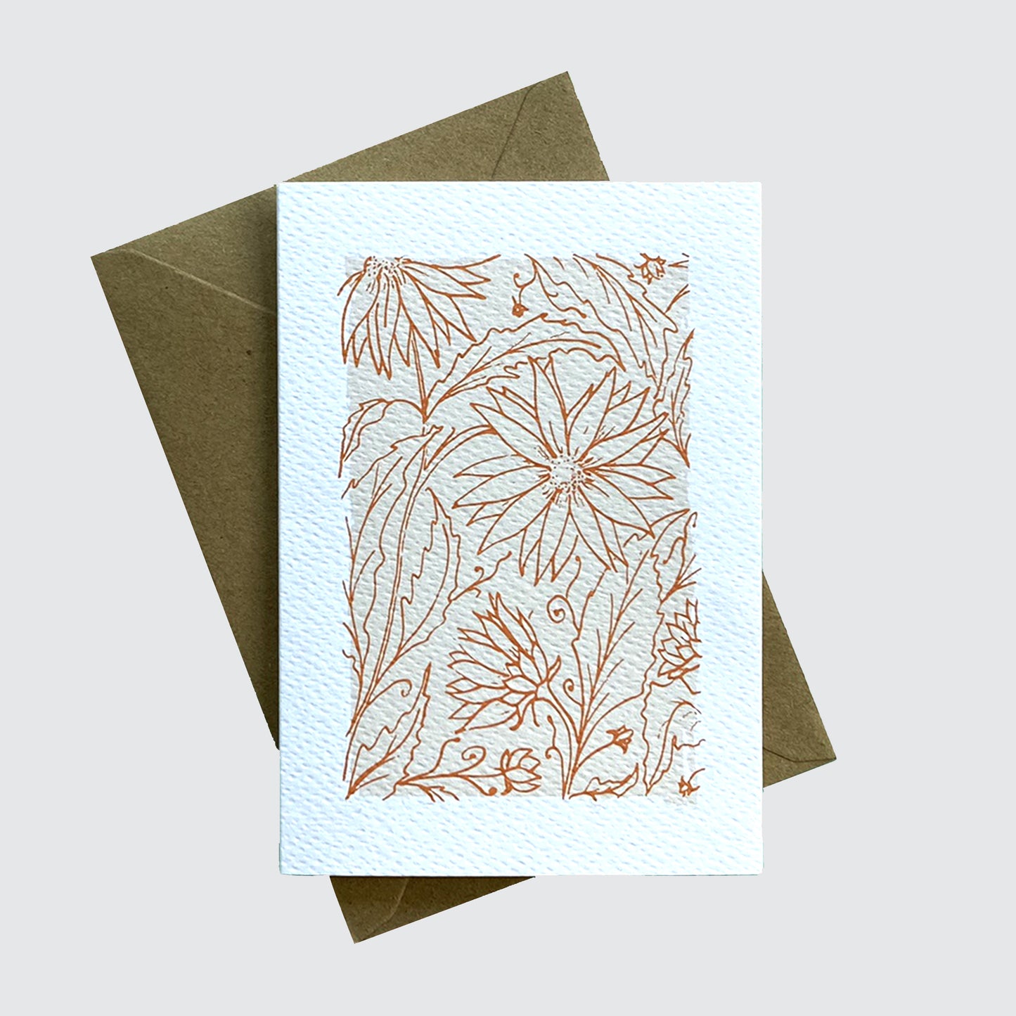 Carte fleurie Maguy + enveloppe - papeterie Lena's Paper