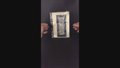 Carte double , création papier unique- Collection MOUSTACHE