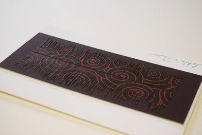 Carte double , création papier unique- Collection MOUSTACHE Lena's Paper