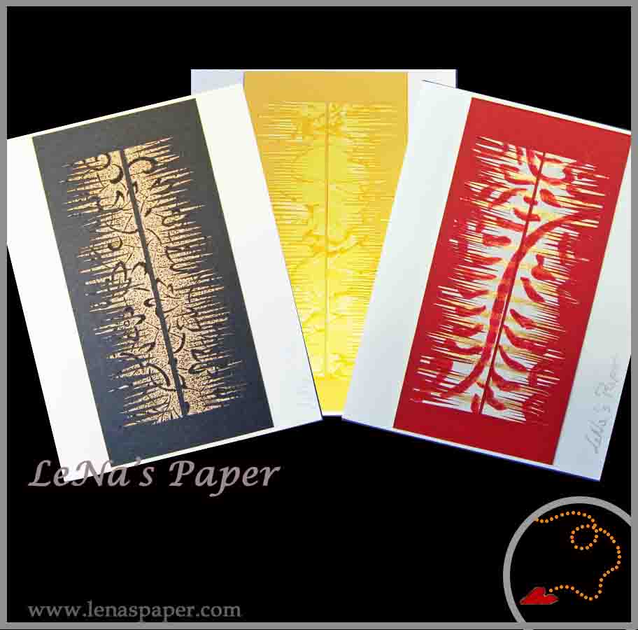 Carte double , création papier unique- Collection MOUSTACHE Lena's Paper